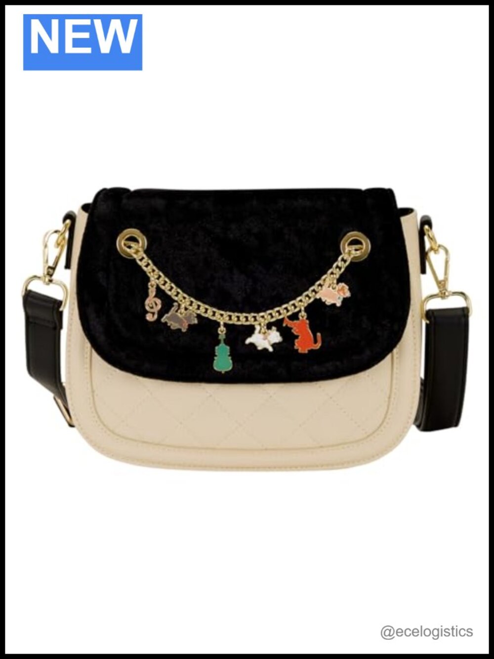 Loungefly Disney Aristocats Charm Crossbody Bag Faux Leather Satchel